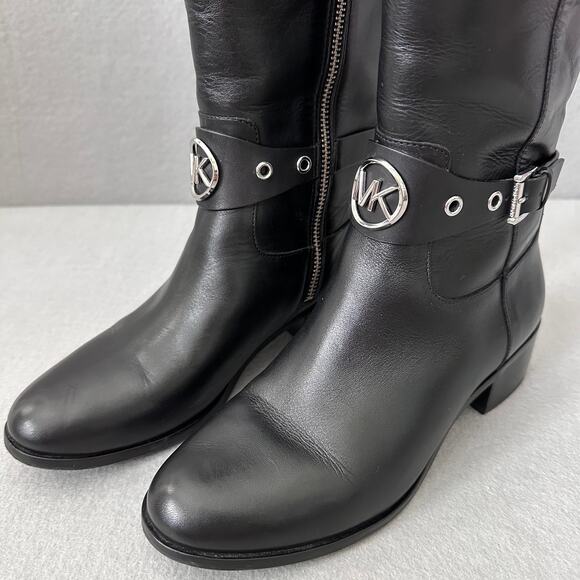 MICHAEL Michael Kors Women’s Heather Leather Almond Toe Tall Riding Boots Size 6 - Picture 3 of 16